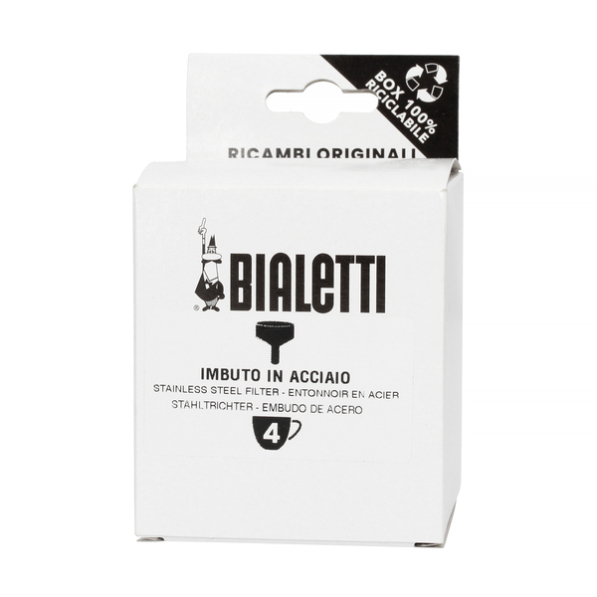 BIALETTI na 4 filiżanki espresso - lejek do kawiarki aluminiowy
