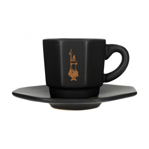 BIALETTI Perfetto Moka 75 ml 4 szt. - filiżanki do espresso porcelanowe ze spodkami