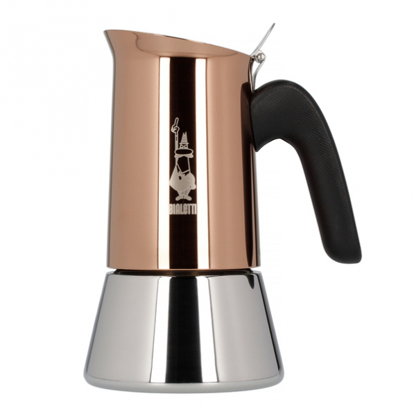 BIALETTI New Venus na 4 filiżanki espresso (4 tz) miedziana - kawiarka ze stali nierdzewnej ciśnieniowa