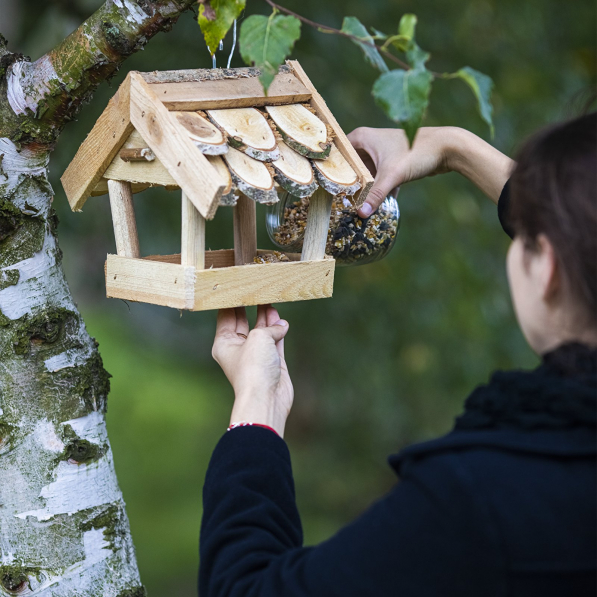 BIOOGRÓD Feeder - karmnik dla ptaków drewniany