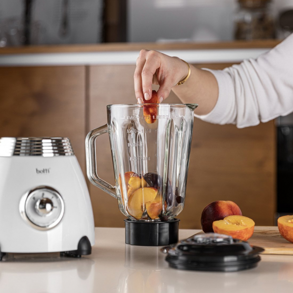 Blender kuchenny kielichowy ze stali nierdzewnej BOTTI ROYAL LINE BIAŁY 1,5 l 500 W