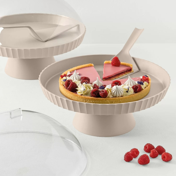 BLIM+ Agora 30 cm - patera stała na ciasto z pokrywką i łopatką