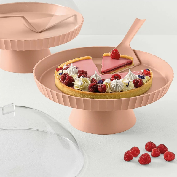 BLIM+ Agora 30 cm - patera stała na ciasto z pokrywką i łopatką