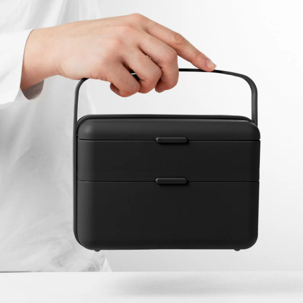 BLIM+ Create Bauletto - lunch box / śniadaniówka ze sztućcami trzykomorowa