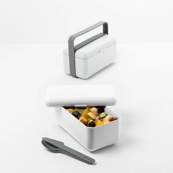 BLIM+ Create Bauletto - lunch box / śniadaniówka ze sztućcami trzykomorowa