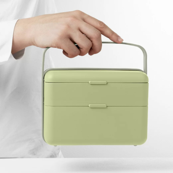 BLIM+ Create Bauletto - lunch box / śniadaniówka ze sztućcami trzykomorowa