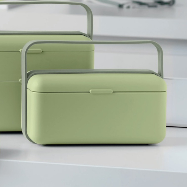 BLIM+ Create Bauletto - lunch box / śniadaniówka ze sztućcami trzykomorowa