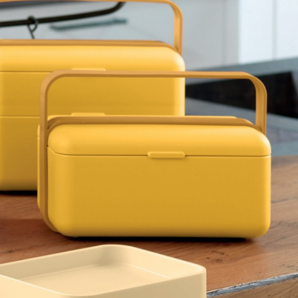 BLIM+ Create Bauletto - lunch box / śniadaniówka ze sztućcami trzykomorowa