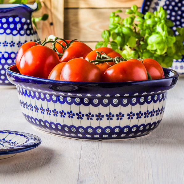 BOLESŁAWIEC GU-11572 DEK. 166A 31 x 25,0 cm - półmisek ceramiczny