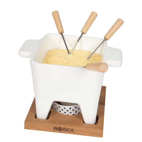 BOSKA Tapas Fondue Bianco 8 el. biały - zestaw do fondue ceramiczny