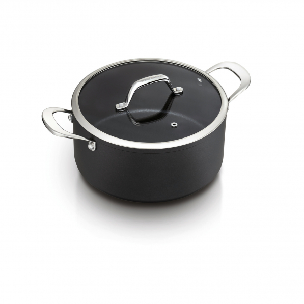 BRABANTIA Balance 4,5 l czarny - garnek aluminiowy z pokrywką 