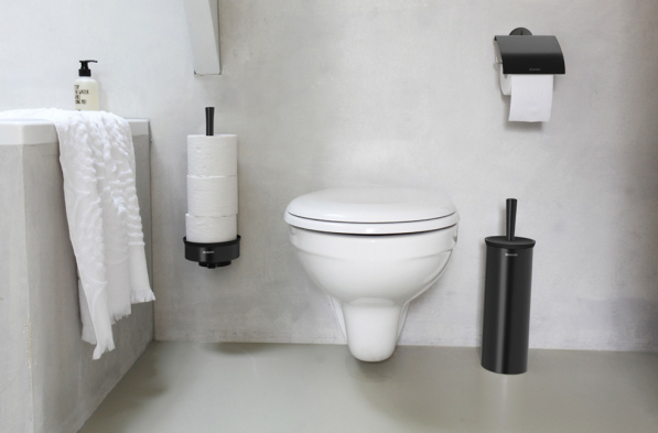 BRABANTIA Profile czarny - stojak na papier toaletowy ze stali nierdzewnej