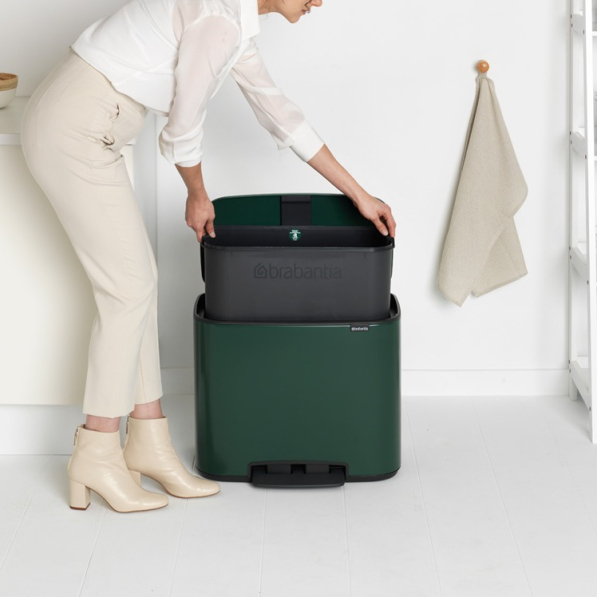BRABANTIA Bo 36 l - kosz na śmieci ze stali nierdzewnej z pedałem