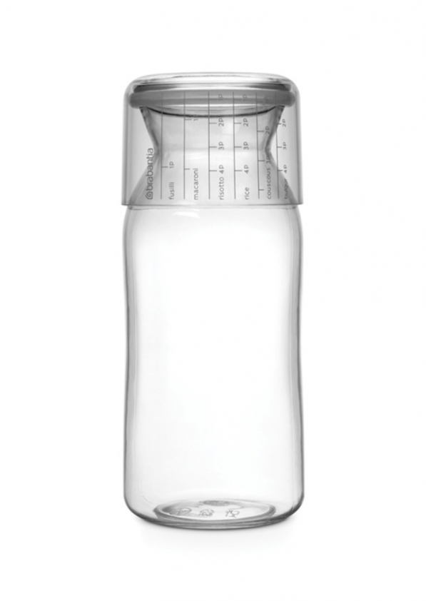 BRABANTIA Bottle 1,3 l transparentny - pojemnik na żywność z miarką plastikowy