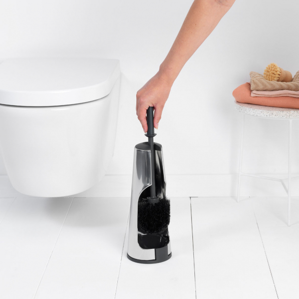 BRABANTIA ReNew - szczotka do wc z pojemnikiem ze stali nierdzewnej