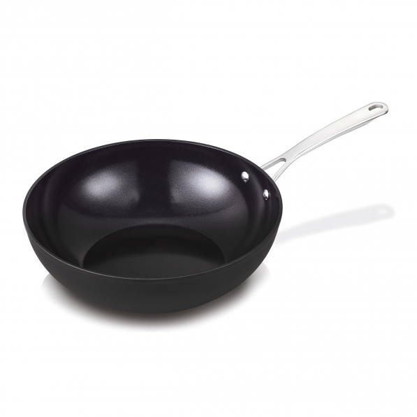 BRABANTIA Chrome czarna 30 cm - patelnia / wok ceramiczna