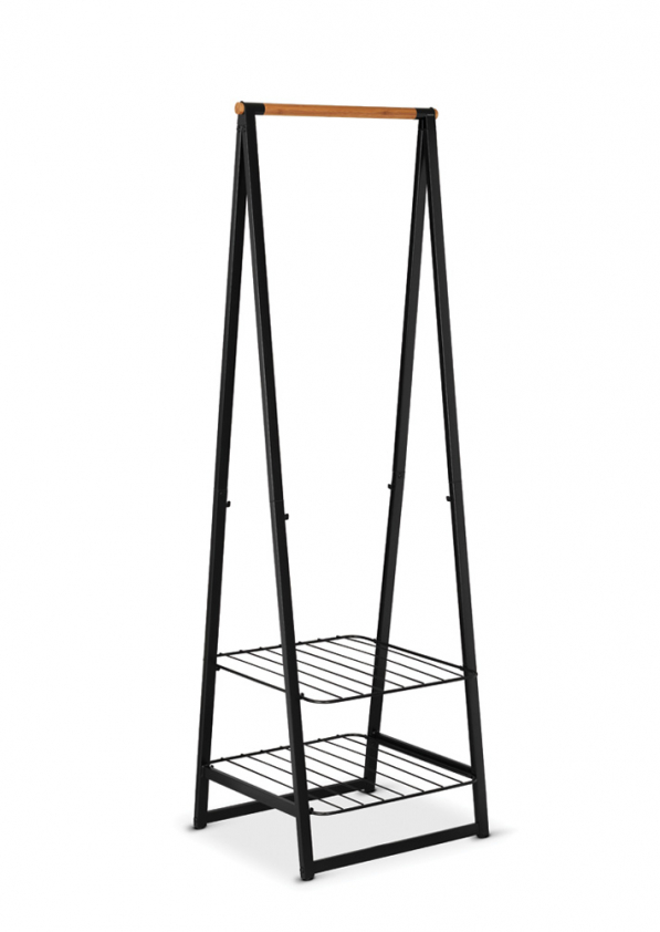 BRABANTIA Linn 60,6 x 190 cm czarny - wieszak / suszarka na ubrania ze stali nierdzewnej