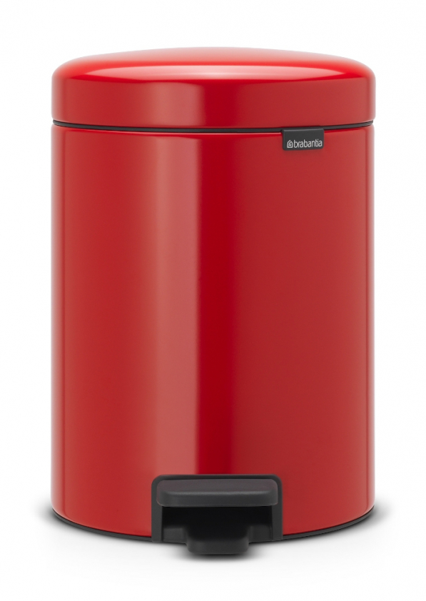 BRABANTIA Newicon czerwony 12 l (112003) - kosz na śmieci ze stali nierdzewnej z pedałem