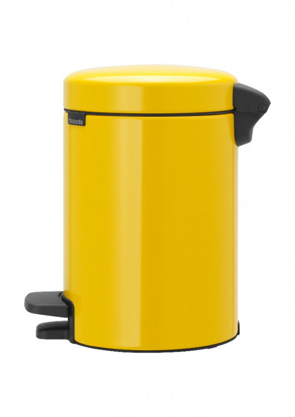 BRABANTIA Newicon żółty 3 l (113123) - kosz na śmieci do łazienki z pedałem ze stali nierdzewnej