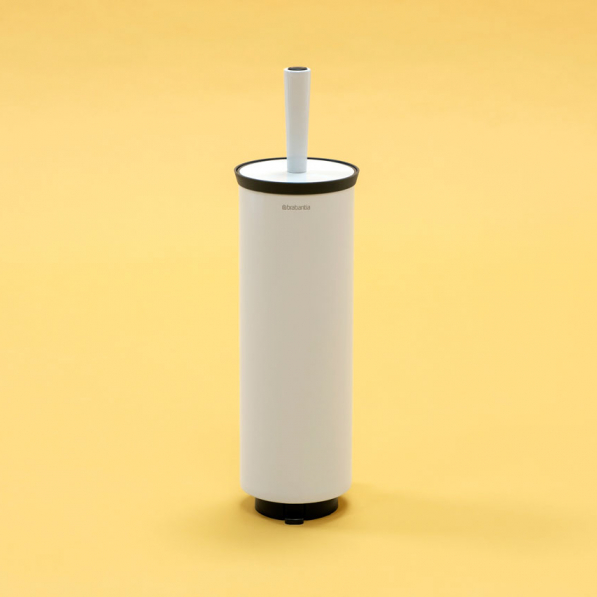 BRABANTIA Profile biała - szczotka do wc z pojemnikiem ze stali nierdzewnej