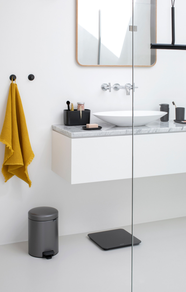 BRABANTIA ReNew 2 szt. ciemnoszare - wieszaki / haczyki ścienne plastikowe