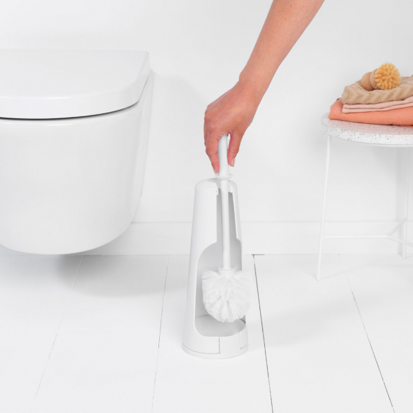 BRABANTIA ReNew biała - szczotka do wc z pojemnikiem plastikowa