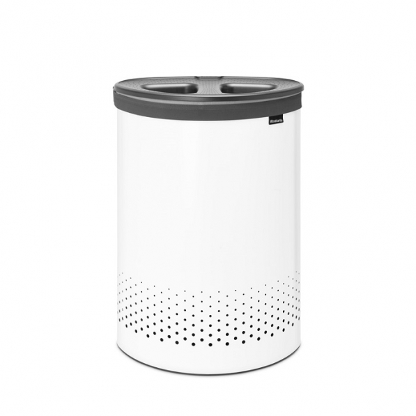 BRABANTIA Selector 55 l biały - brudownik / kosz na pranie i bieliznę ze stali nierdzewnej