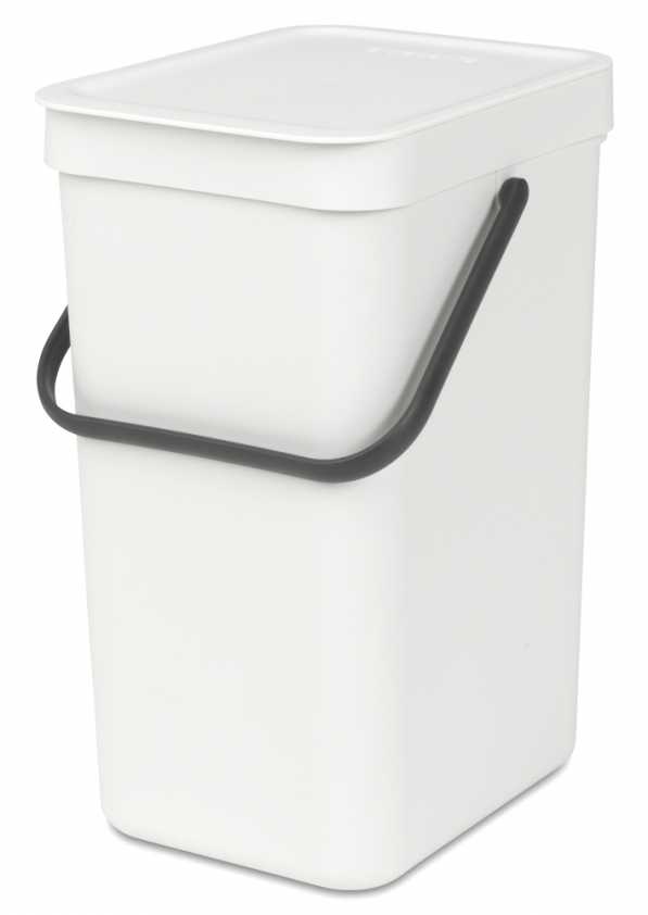 BRABANTIA Sort and Go biały 12 l (109782) - kosz na śmieci plastikowy