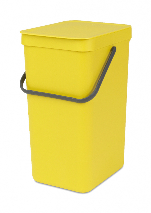 BRABANTIA Sort and Go żółty 16 l (109867) - kosz do segregacji śmieci plastikowy