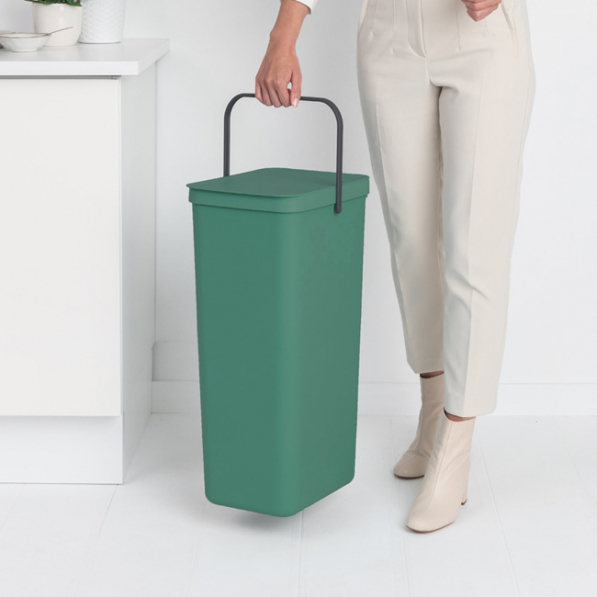 BRABANTIA Sort&Go 40 l ciemnozielony - kosz do segregacji śmieci plastikowy