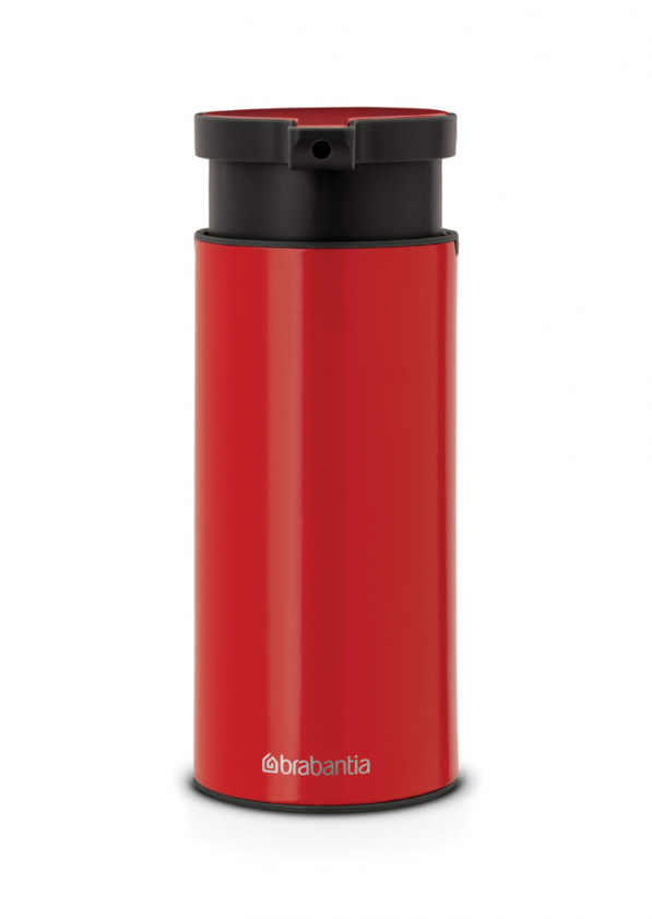 BRABANTIA Profile 180 ml czerwony - dozownik do mydła w płynie lub płynu do mycia naczyń stalowy