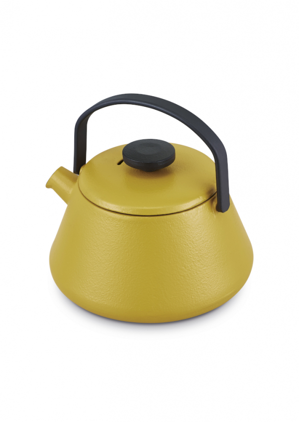 BRABANTIA T-Time 0,7 l żółty - czajnik żeliwny z zaparzaczem