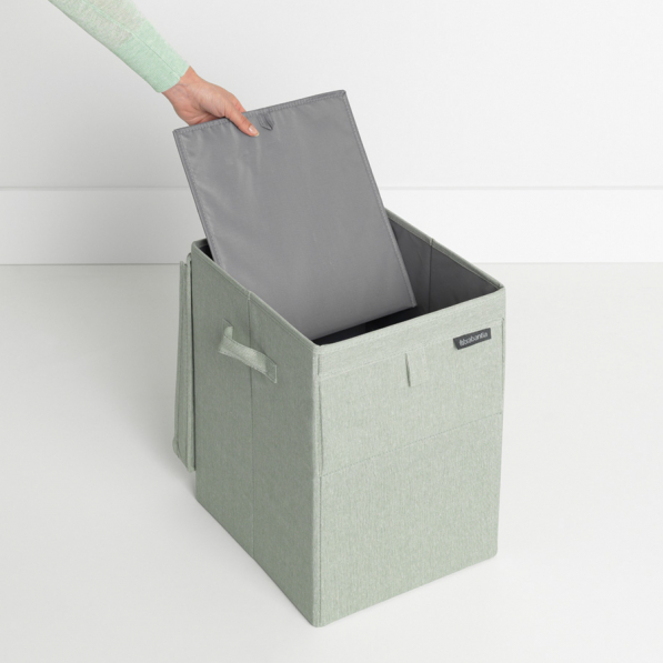 BRABANTIA To Go Magic Box 35 l zielony - brudownik / kosz na pranie i bieliznę poliestrowy