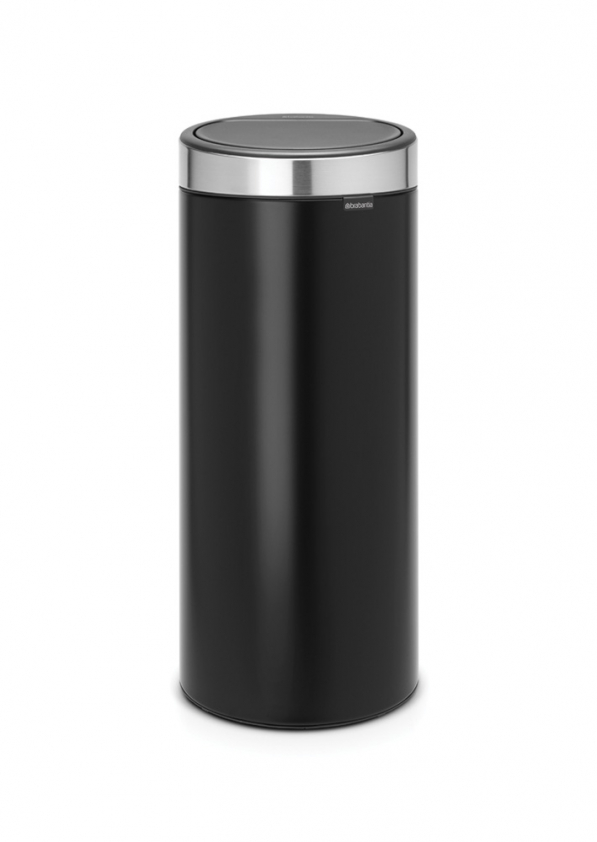 BRABANTIA Touch Bin 30 l czarny - kosz na śmieci ze stali nierdzewnej