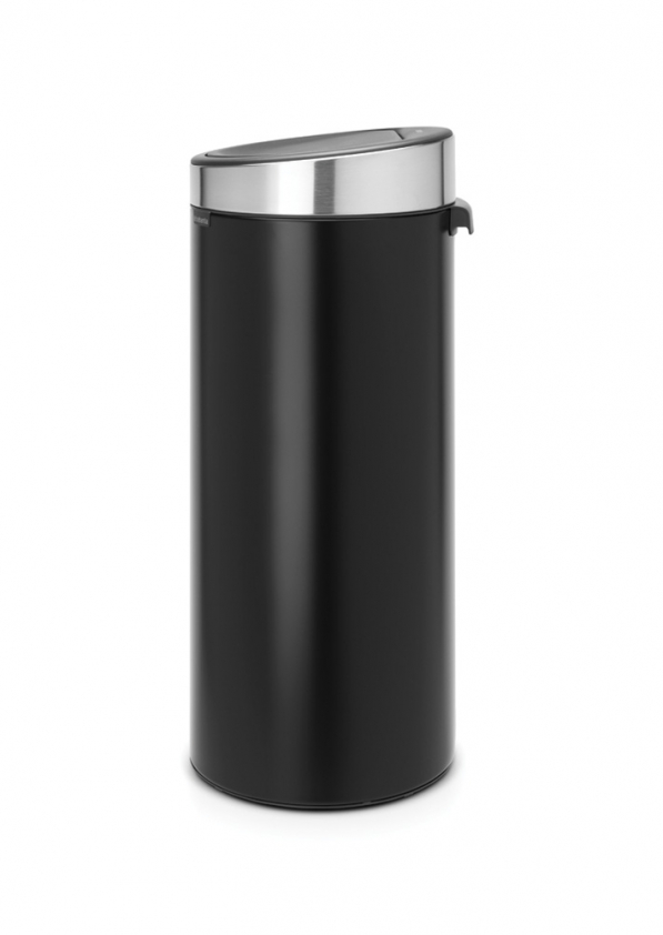 BRABANTIA Touch Bin 30 l czarny - kosz na śmieci ze stali nierdzewnej