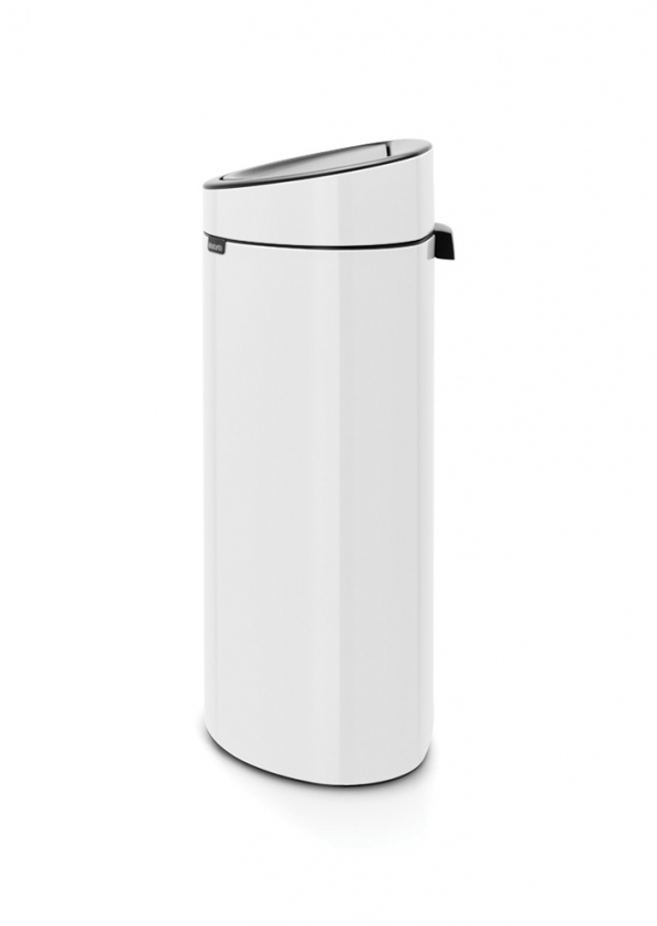 BRABANTIA Touch Bin 40 l biały - kosz na śmieci ze stali nierdzewnej