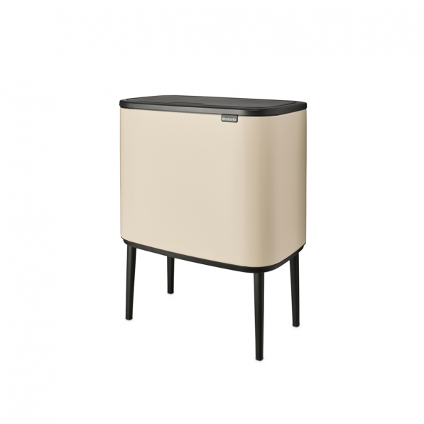 BRABANTIA Touch Bin Bo 3 x 11 l beżowy - kosz do segregacji śmieci plastikowy trzykomorowy