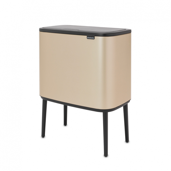 BRABANTIA Touch Bin Bo 36 l ciemnobezowy - kosz na śmieci ze stali nierdzewnej