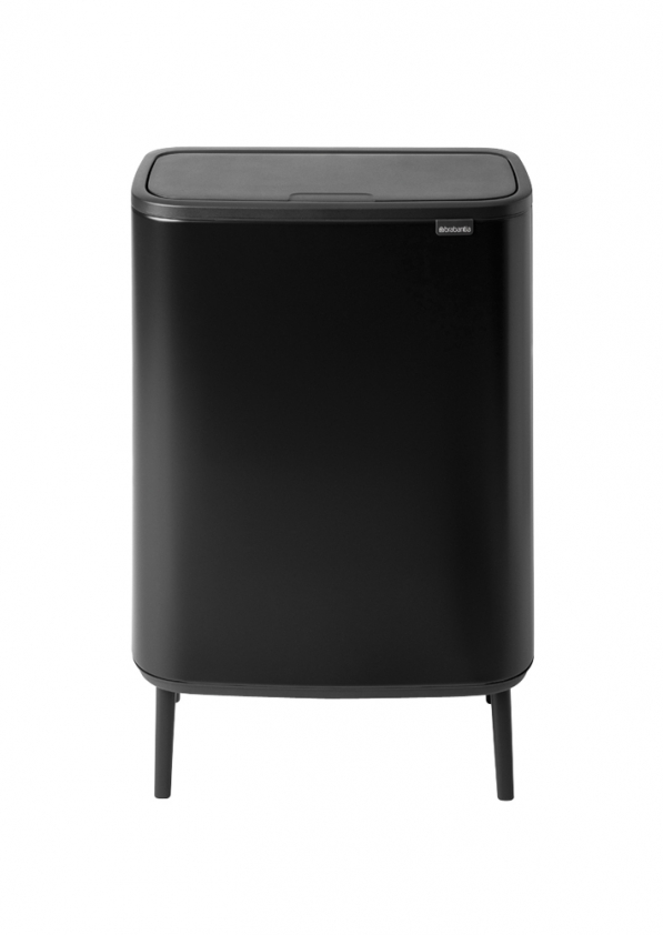 BRABANTIA Touch Bin Bo 60 l czarny - kosz na śmieci ze stali nierdzewnej