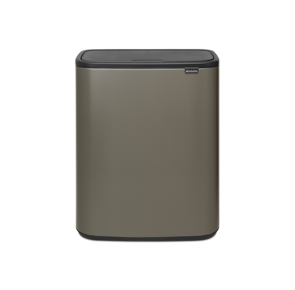 BRABANTIA Touch Bin Bo 60 l platynowy - kosz na śmieci ze stali nierdzewnej