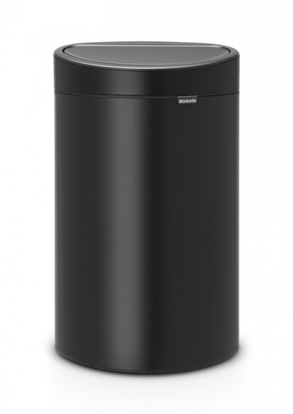 BRABANTIA Touch Bin New 40 l czarny - kosz na śmieci ze stali nierdzewnej