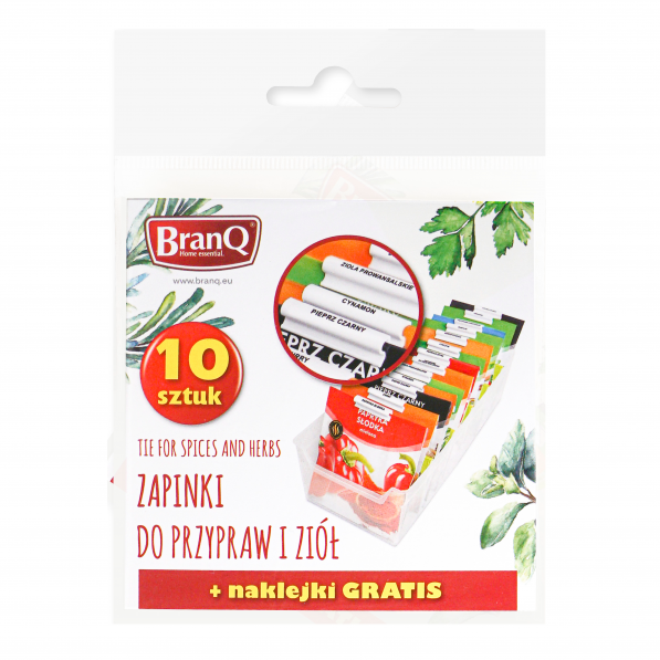 BRANQ Colors 4 cm 10 szt. - klipsy do zamykania torebek plastikowe