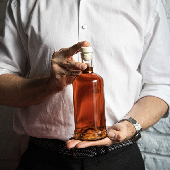 BROWIN 0,5 l - butelka szklana z korkiem
