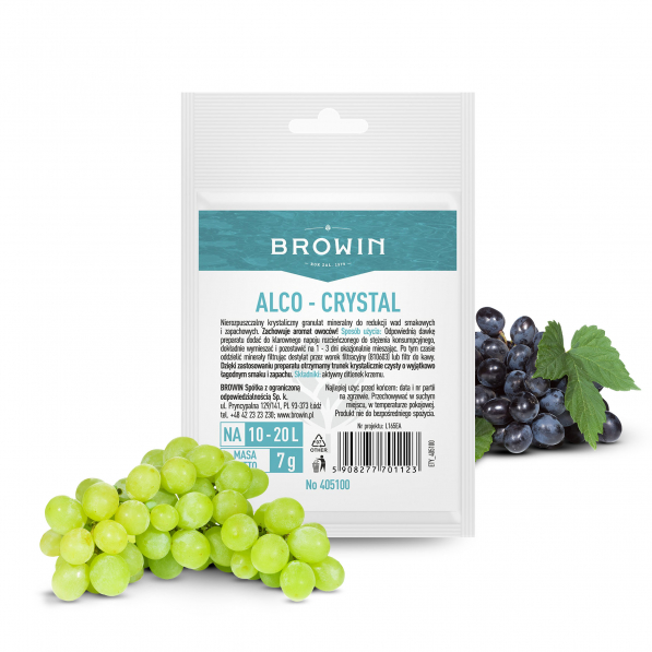BROWIN Alco-crystal 7 g - środek poprawiający walory alkoholi