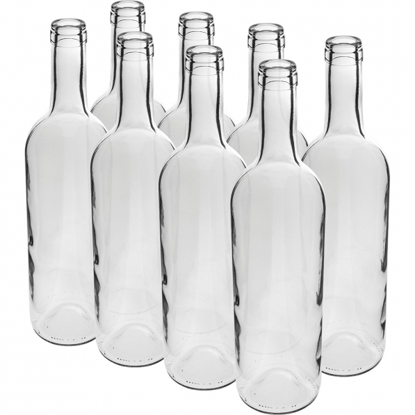 BROWIN Bottle Wine 0,75 l 8 szt. - butelki szklane