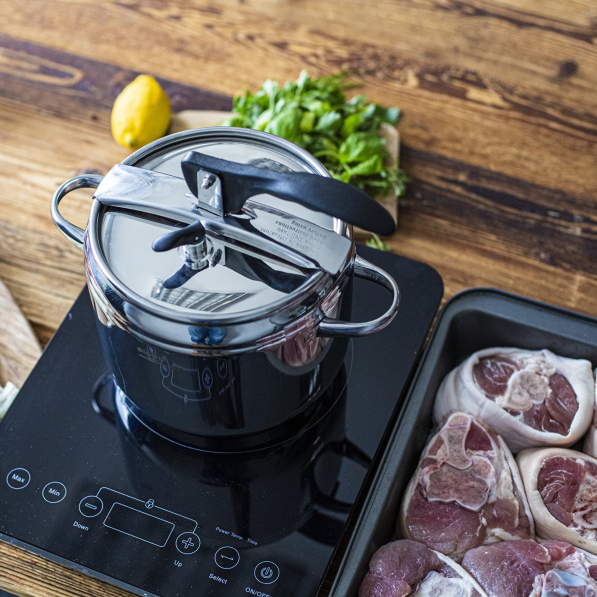 BROWIN Pressure Cooker 7 l - szybkowar ciśnieniowy ze stali nierdzewnej