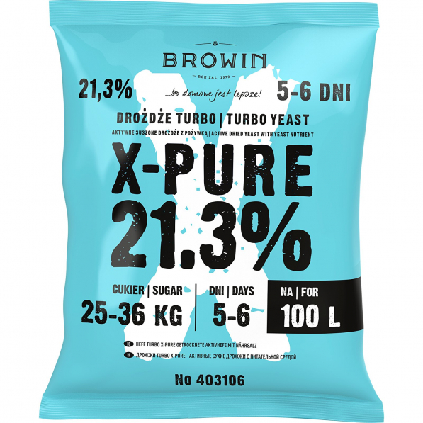 BROWIN Turbo X-Pure 360 g - drożdże winiarskie