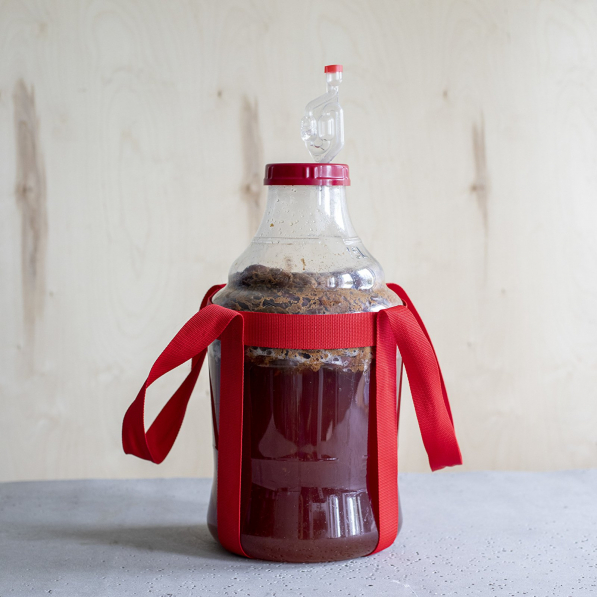 BROWIN Wine Demijohn 15 l - balon do wina plastikowy z akcesoriami