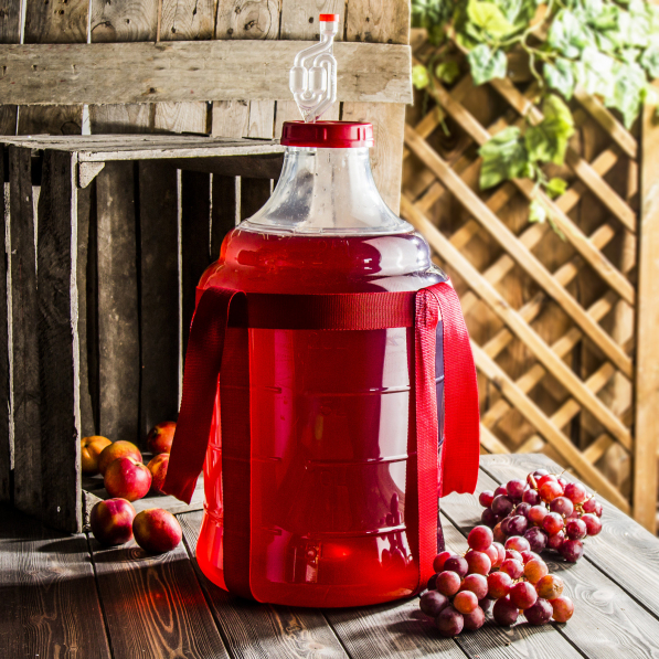 BROWIN Wine Demijohn 25 l - balon do wina plastikowy z akcesoriami