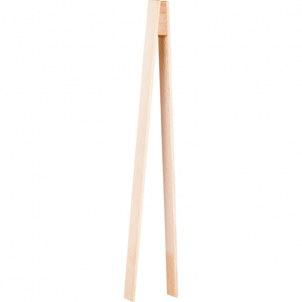 BROWIN Wooden 22 cm beżowe - szczypce kuchenne uniwersalne drewniane